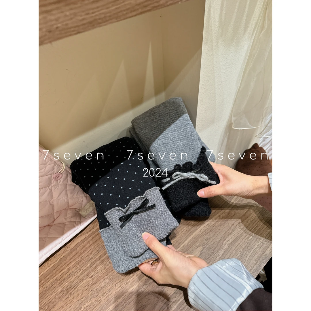 7Seven·冬~蝴蝶结蚕丝打底裤8398（汉服裤）