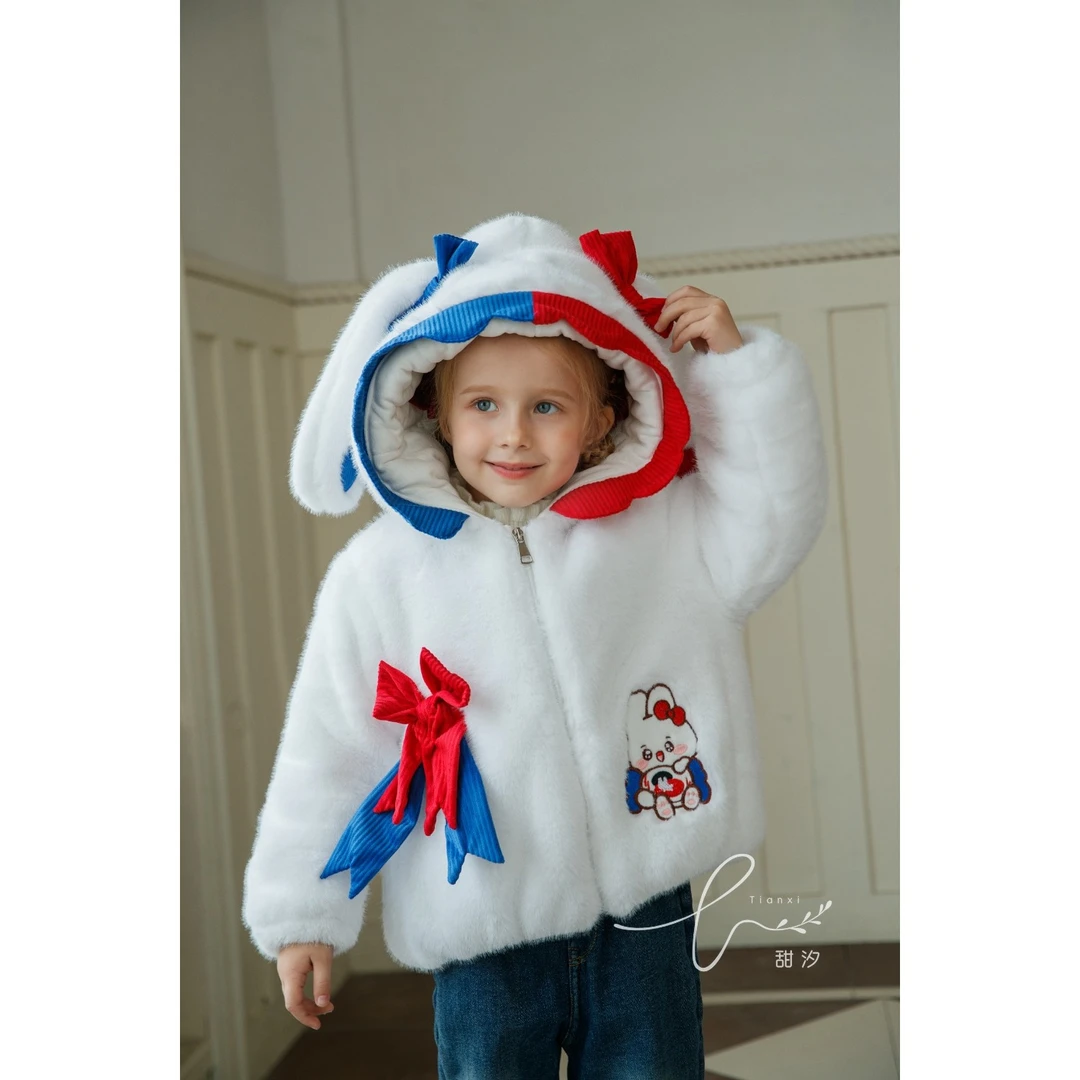 甜汐~兔耳朵毛毛外套250115