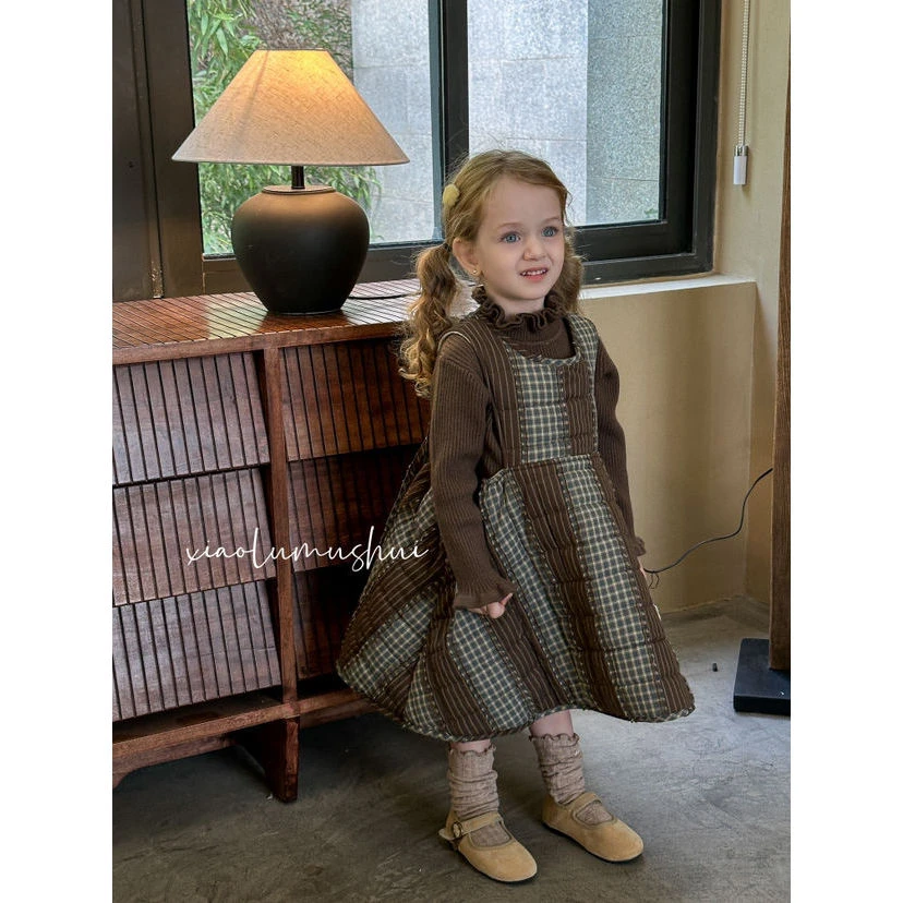 XLMS·冬~拼色格子裙24812（汉服裙）
