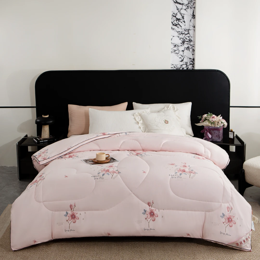 【年货节福利 送婚庆皮包】正品蚕丝被冬被全棉双人床立体被子