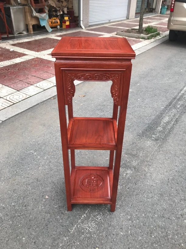 花梨木32*32*1米精品花架实木客厅中式盆景架