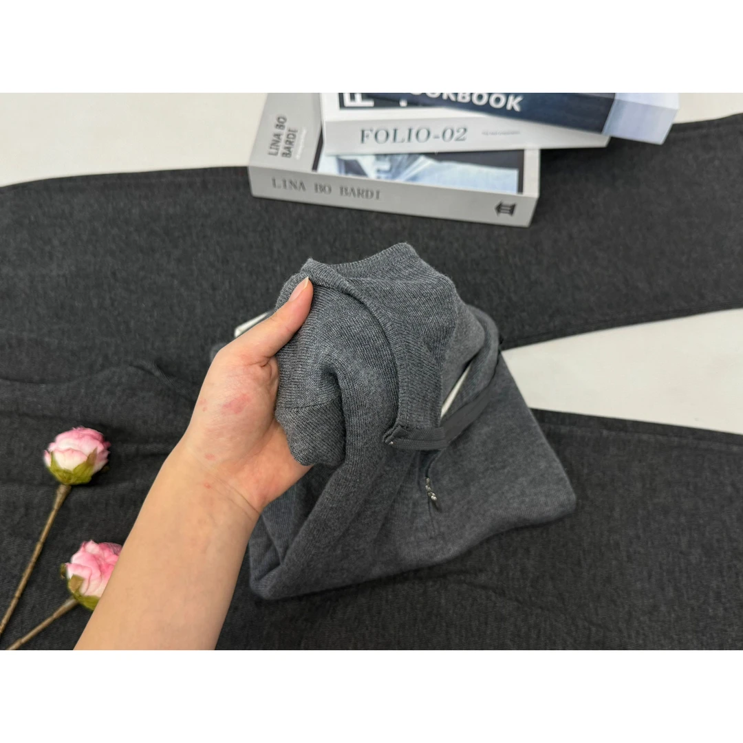 【灰色拉链】早秋新款百搭显瘦针织衫QC382