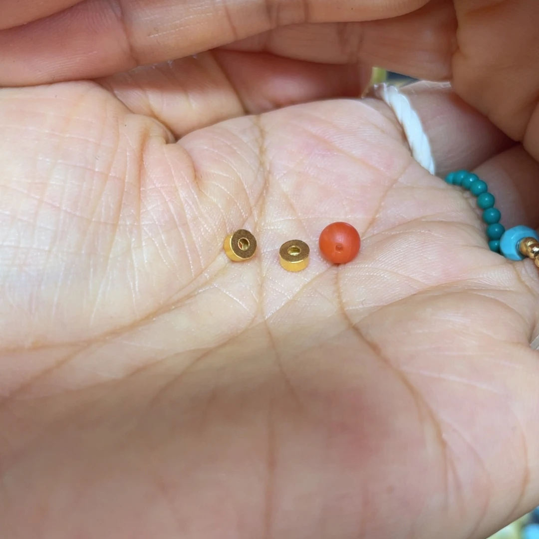 南红玛瑙吊坠(不含链)18K金镶嵌圈*