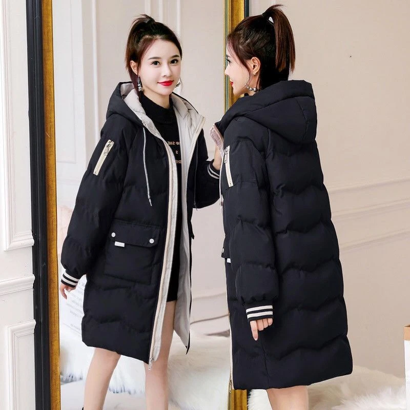 冬季新款反季冬季羽绒服女冬装年韩版宽松棉衣女中长款加厚棉