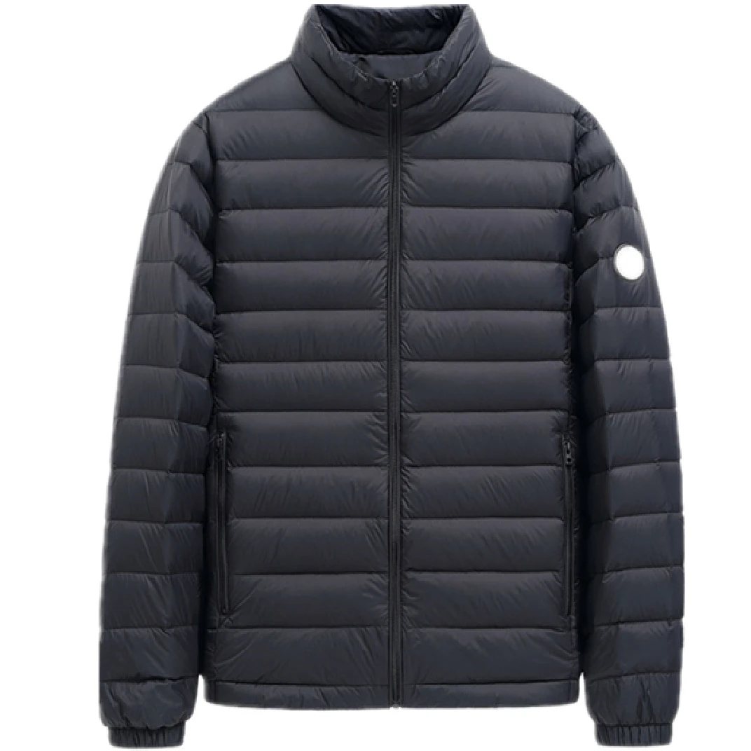 HECHENG/禾丞2350男装春秋季新款轻薄羽绒服立领基本款轻便白鸭绒
