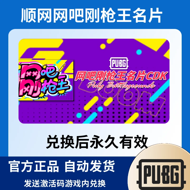 Steam绝地求生PUBG皮肤网吧刚枪王名片cdk