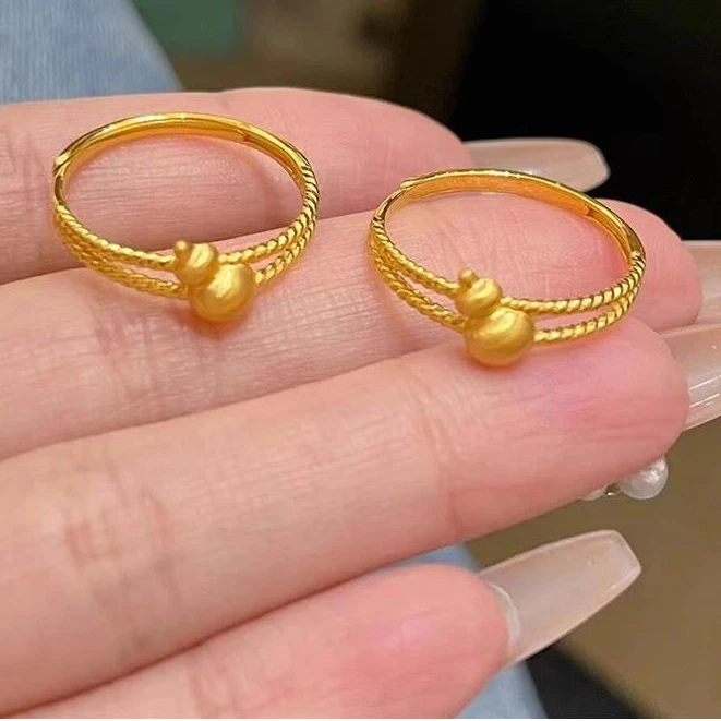 合金戒指 【晓蕾专享】合金小葫芦戒指可调 HEJJ260