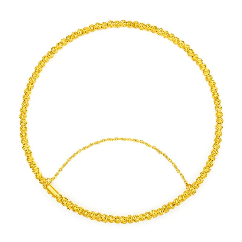 【晓蕾专享】足金 爆闪单圈记手链 ZBHJSL244