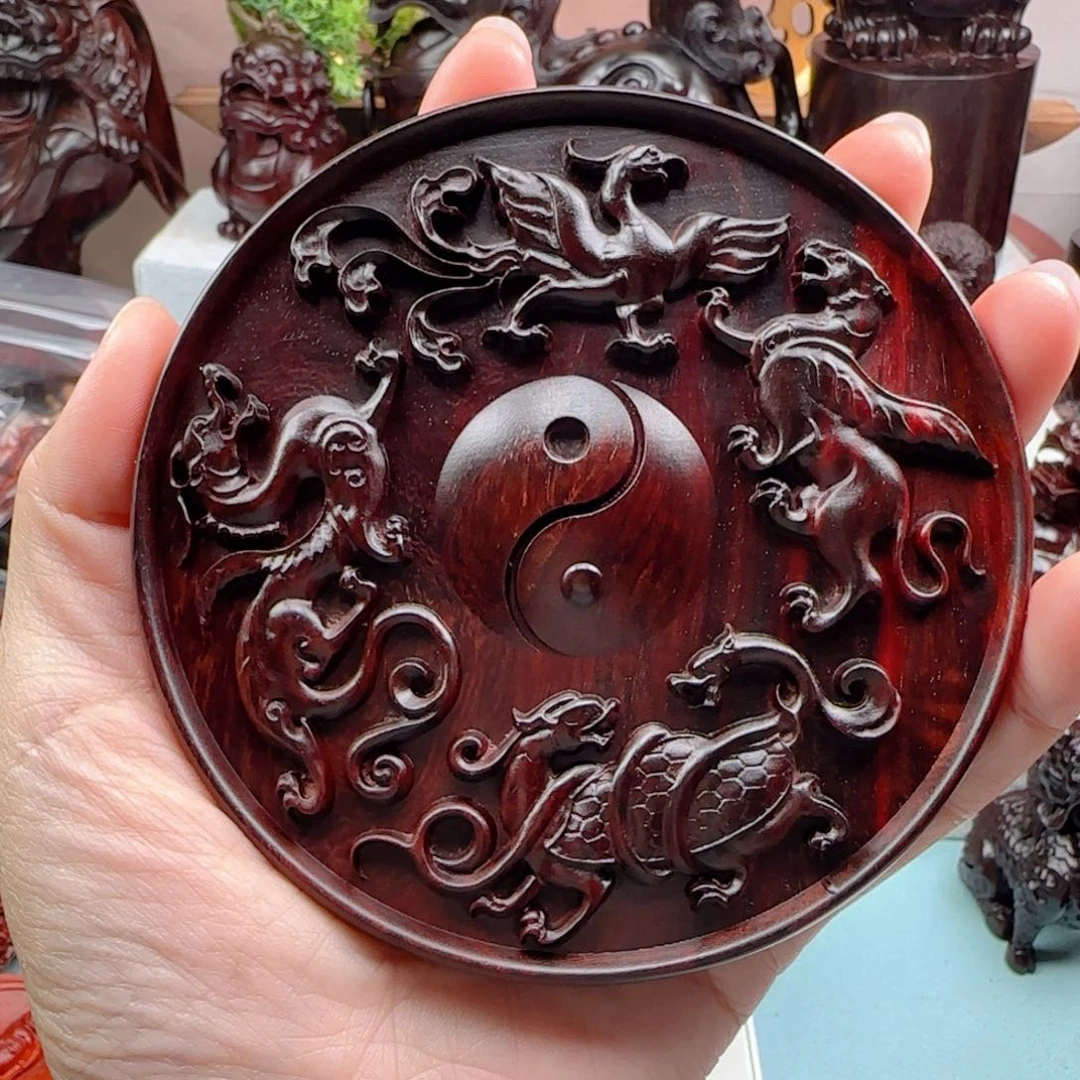 小叶紫檀把件千****）四大神兽