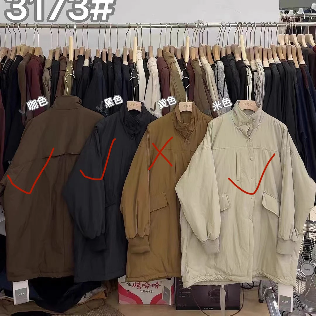 灰灰呀！2581 欧货 POLO领中长款大版棉衣外套