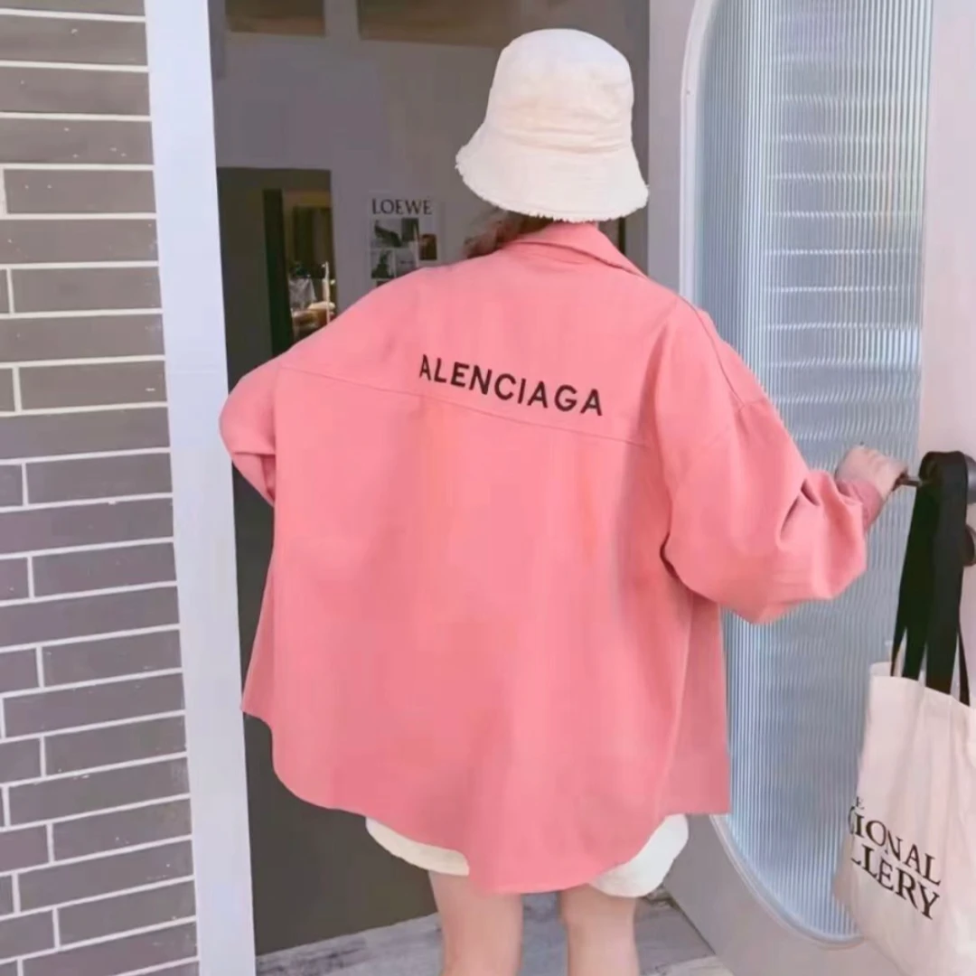 【潼潼专属】大码女装春季新款百搭宽松休闲中长款衬衫905