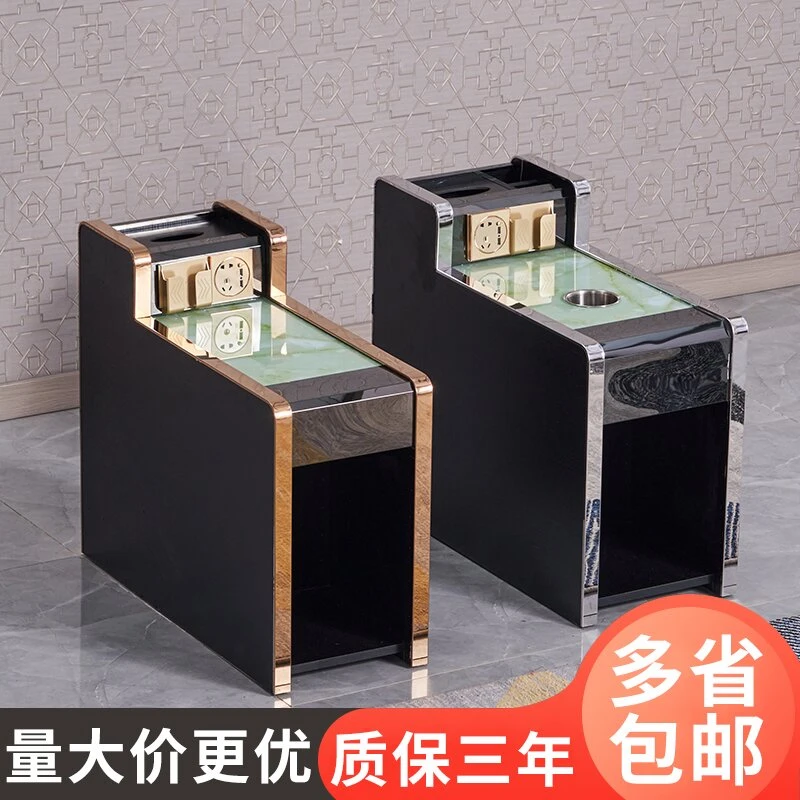 台球室茶几沙发中间小茶几办公室边几小桌子钢化玻璃接待室小方桌