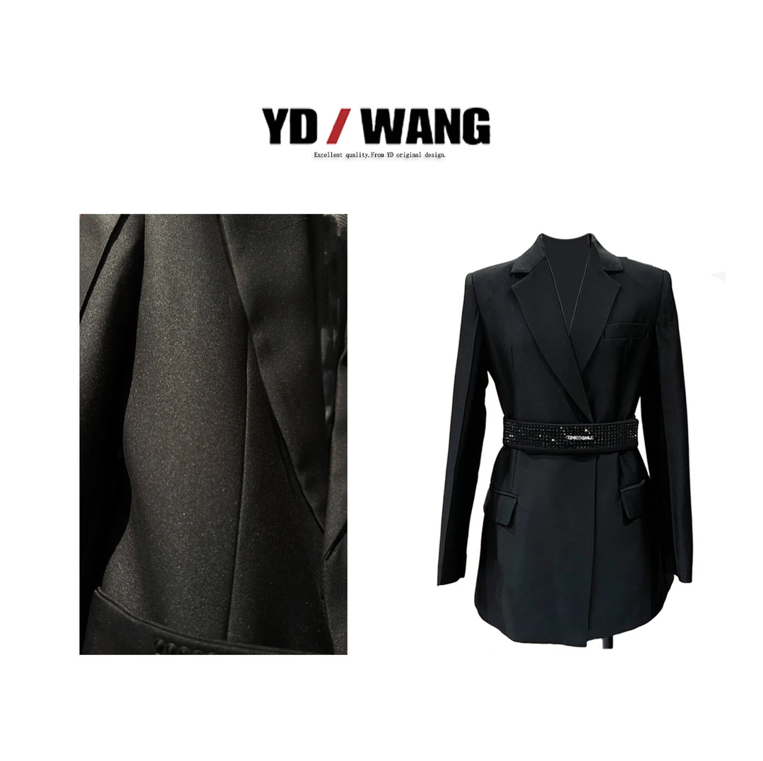 【YD精选】YS轻奢满钻腰封西装  时尚休闲百搭潮流长袖款女