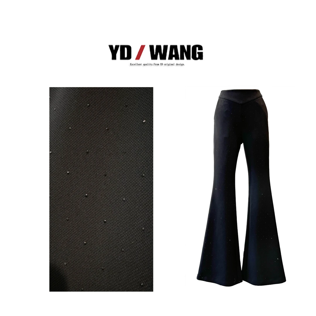 【YD精选】冬日点阵星耀加绒微喇裤   百搭显瘦女洋气休闲高腰加厚