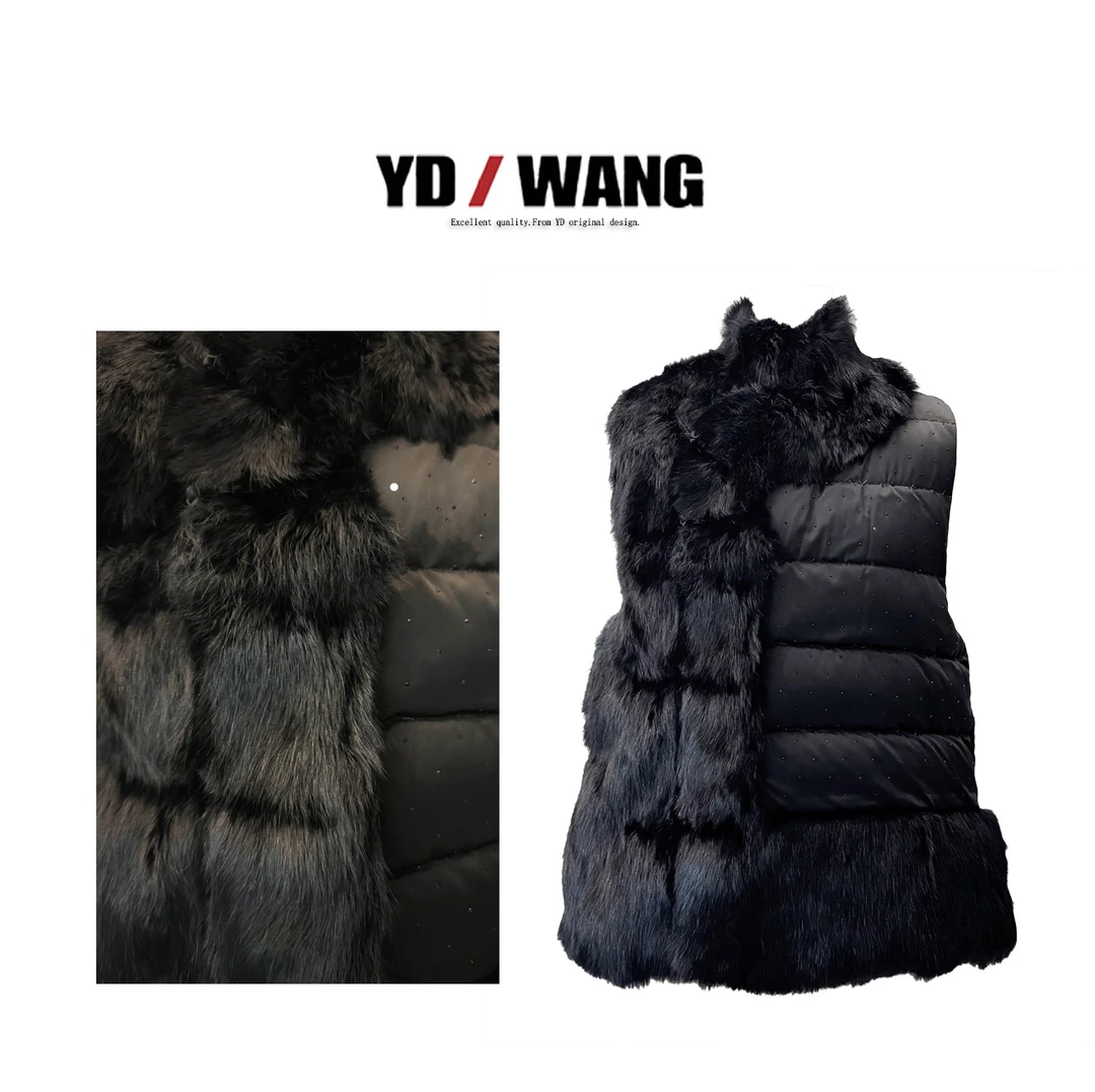 【YD精选】LM贵奢皮草羽绒马甲   无袖时尚女士气质轻奢秋冬