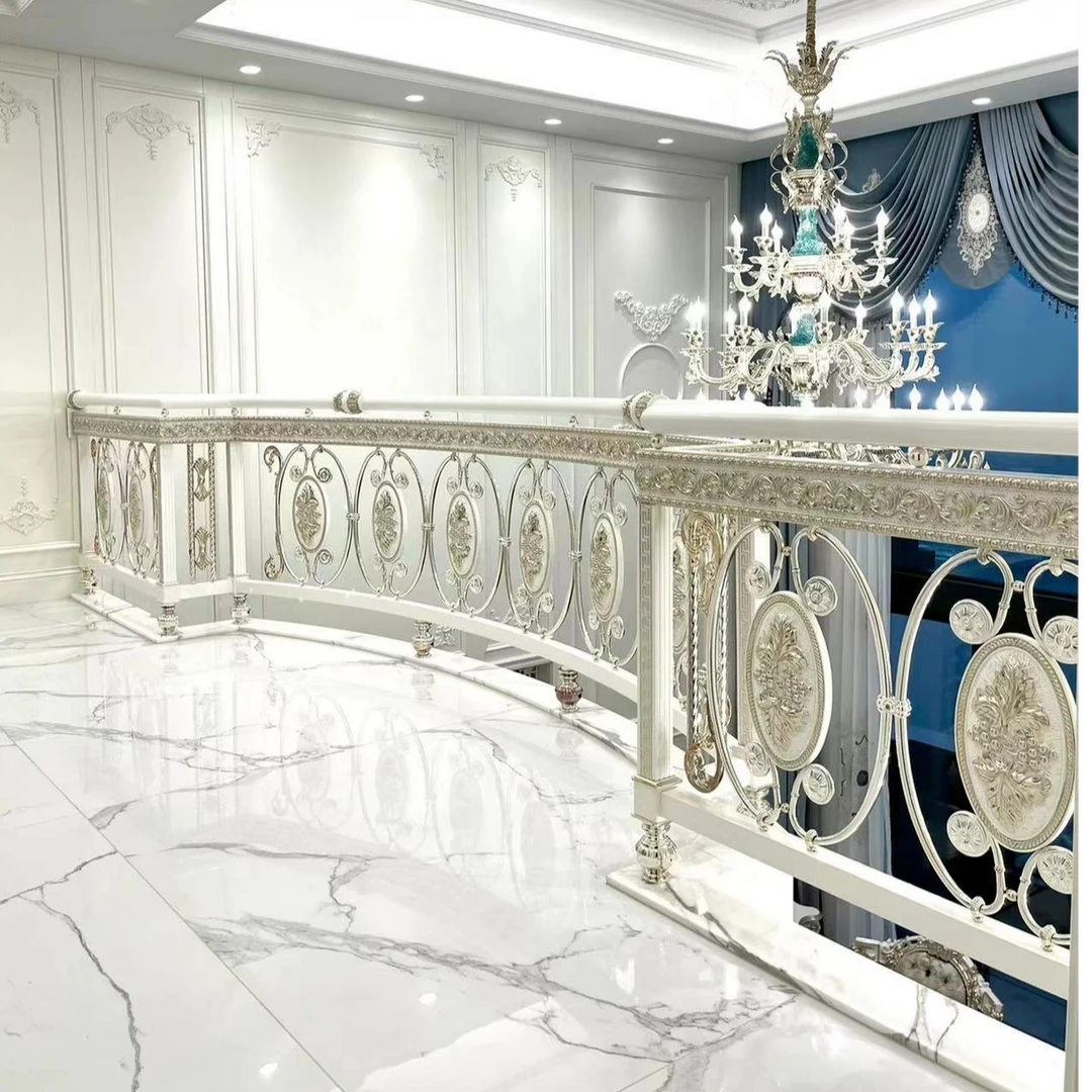 铜楼梯扶手豪华楼梯扶手铝镀金楼梯扶手