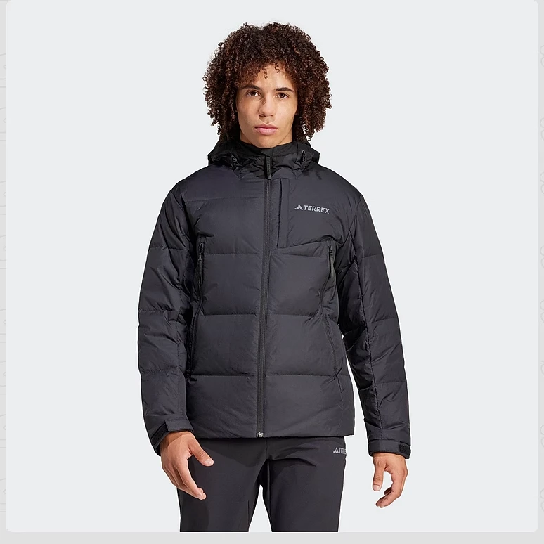 adidas/阿迪达斯阿迪达斯羽绒服男2024户外连帽抗风外套 IX5621