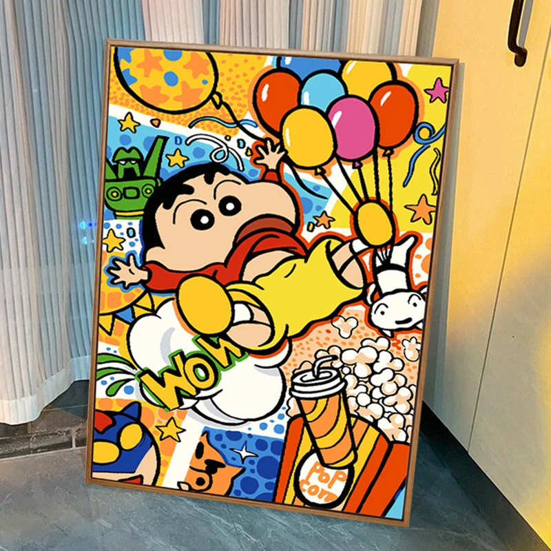 蜡笔小新拼图1000片十级高难度卡通动漫平图500块生日礼物高级感