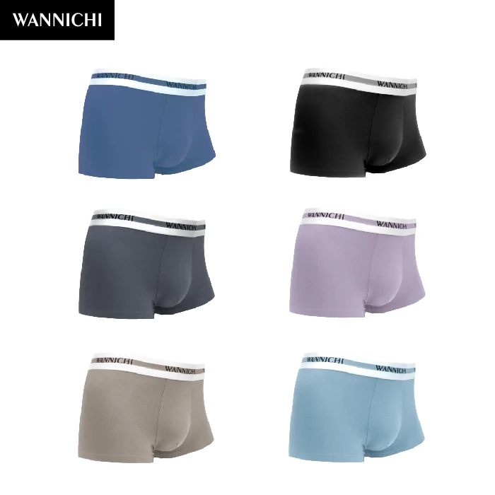 WN6001男士无痕工艺透气抗菌潮冰丝感舒适平角运动弹力内裤