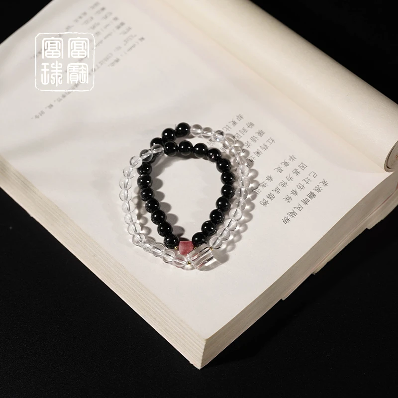 【比翼】白水晶  水晶18k金气质手串（天然珠宝多样性发）