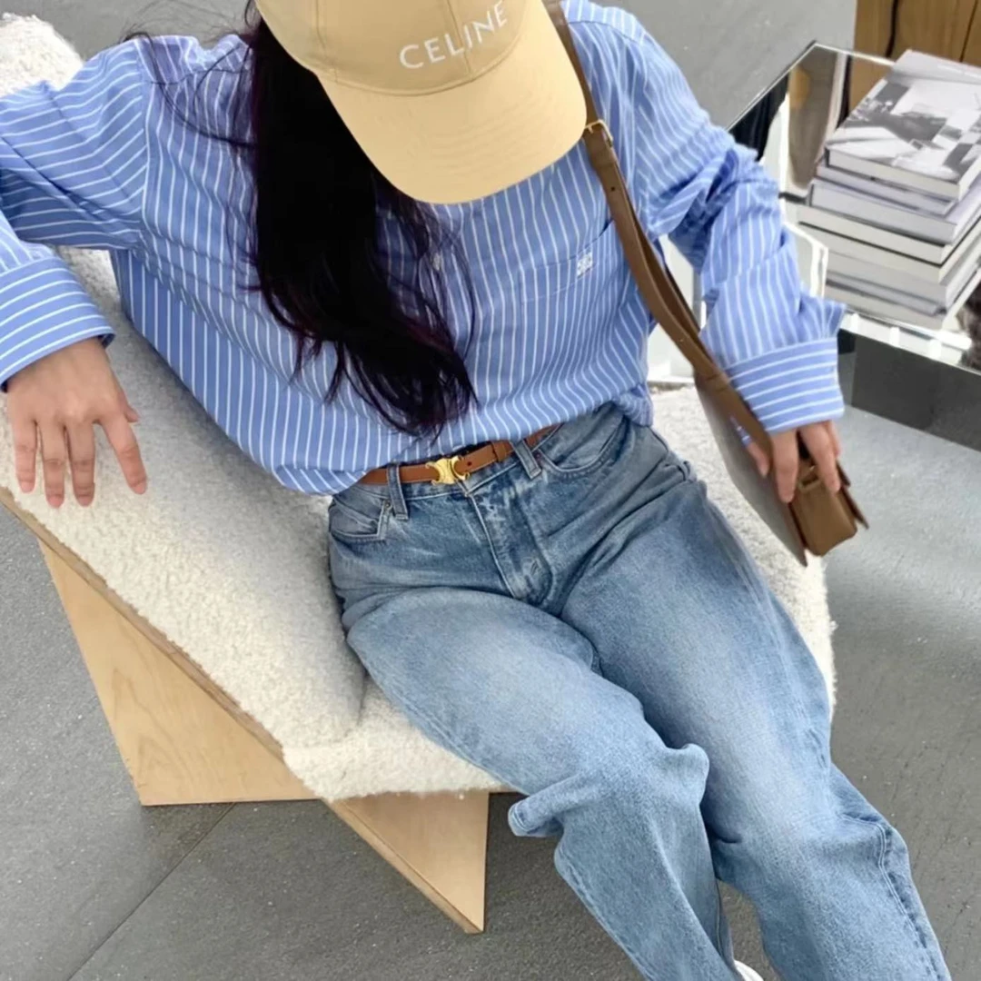 全新未使用  Celine/长袖条纹衬衫/36码