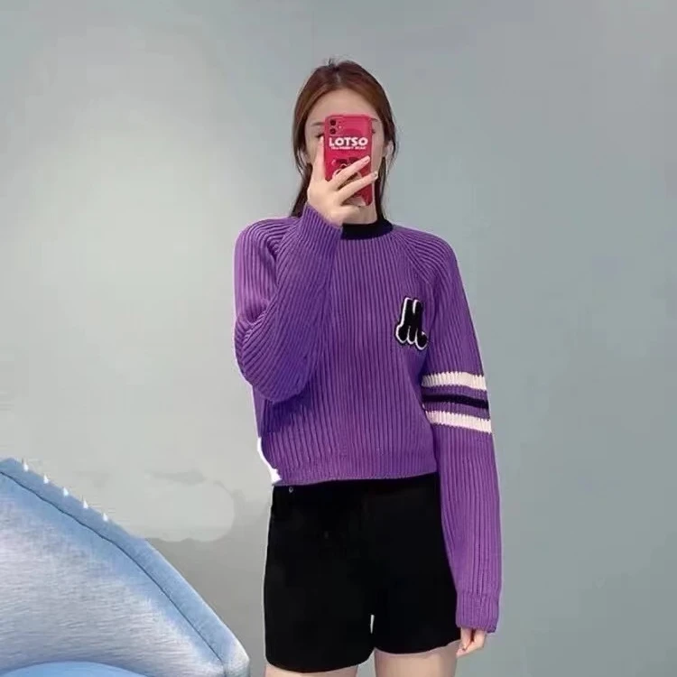全新未使用 MIU MIU/缪缪 LOGO印花圆领衫/38码