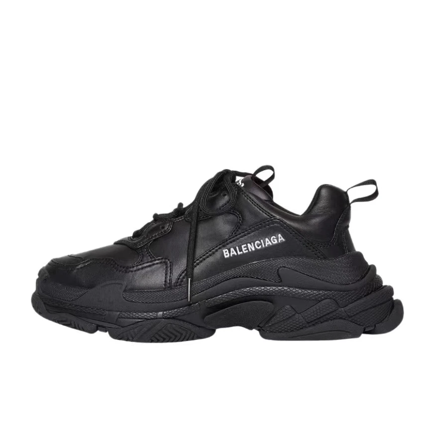 未使用 Balenciaga/巴黎世家 Triple S 低帮皮革老爹鞋