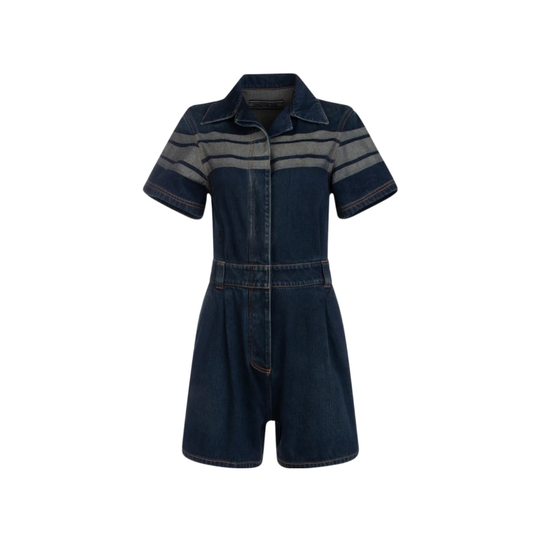 全新未使用  Christian Dior/牛仔条纹半身裙/FR-34