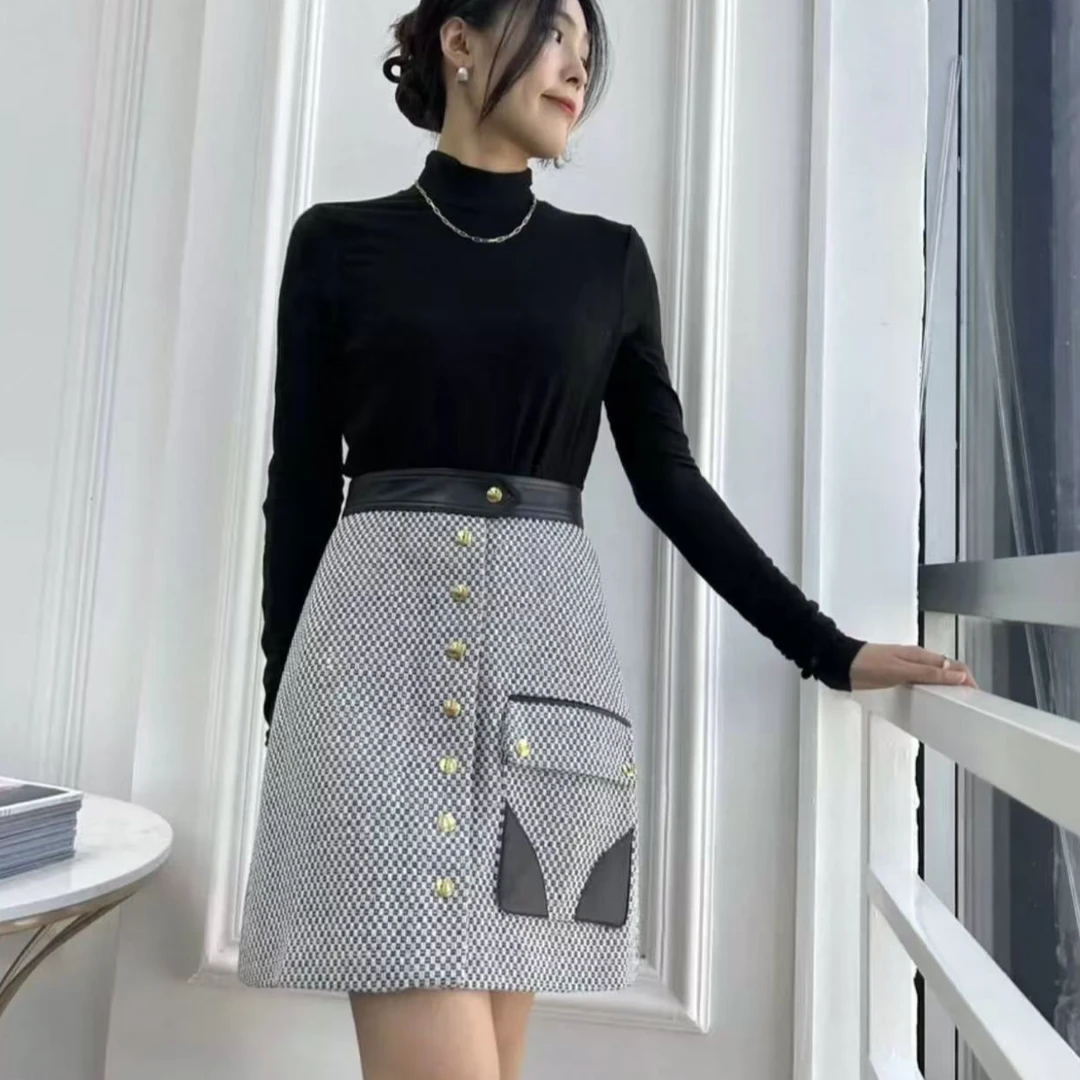 全新未使用 LouisVuitton/路易威登 /毛呢裙/38码