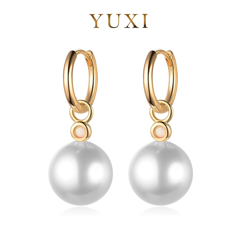 羽兮 铜合金仿珍珠耳饰 2025新款爆款小众简约百搭心意珍珠耳饰