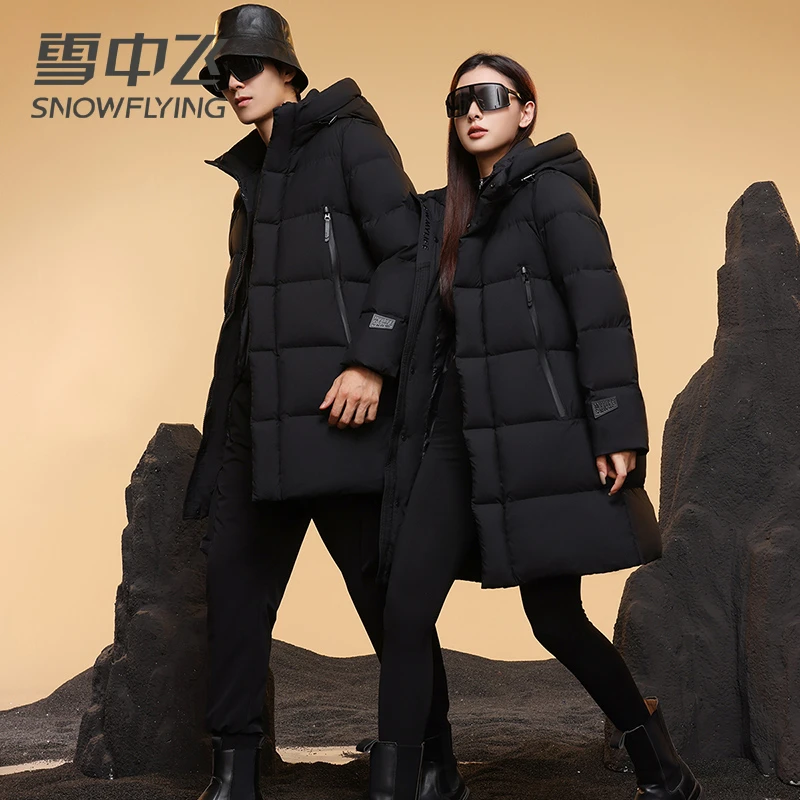 雪中飞中长款羽绒服情侣款2024新款加厚外套X40146172FX