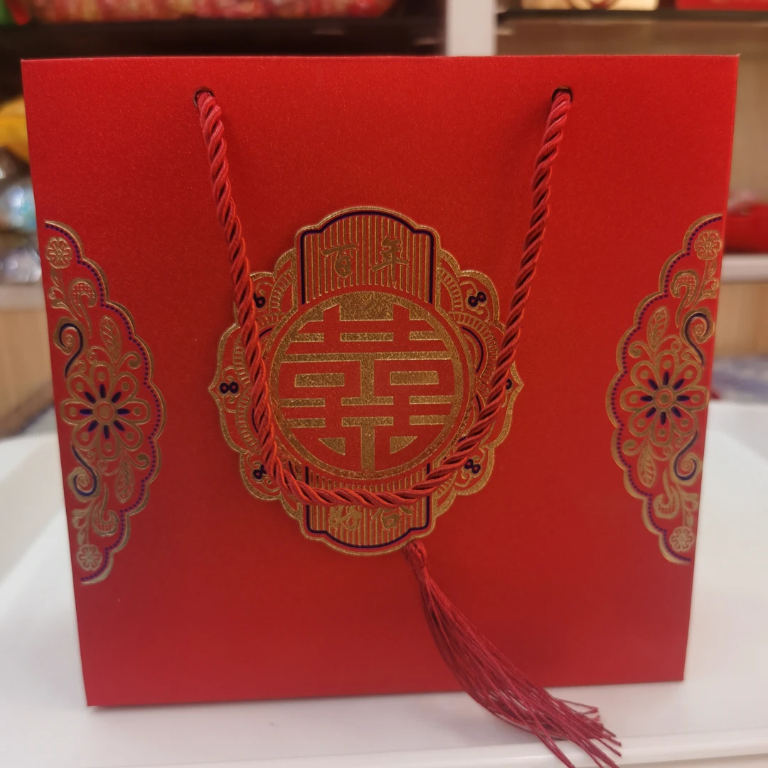 百年好合流苏软抽结婚喜糖盒