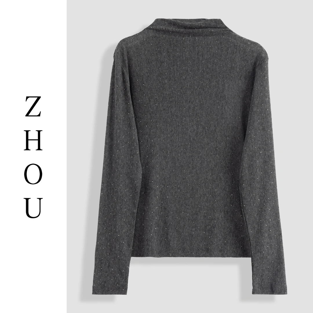 灰色高级感时尚气质减龄上衣-17984