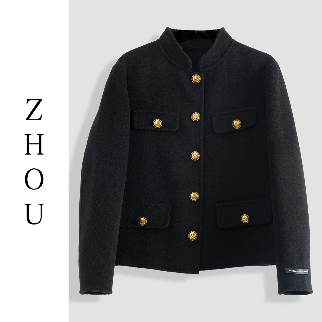 黑色高端气质设计感百搭外套-18039