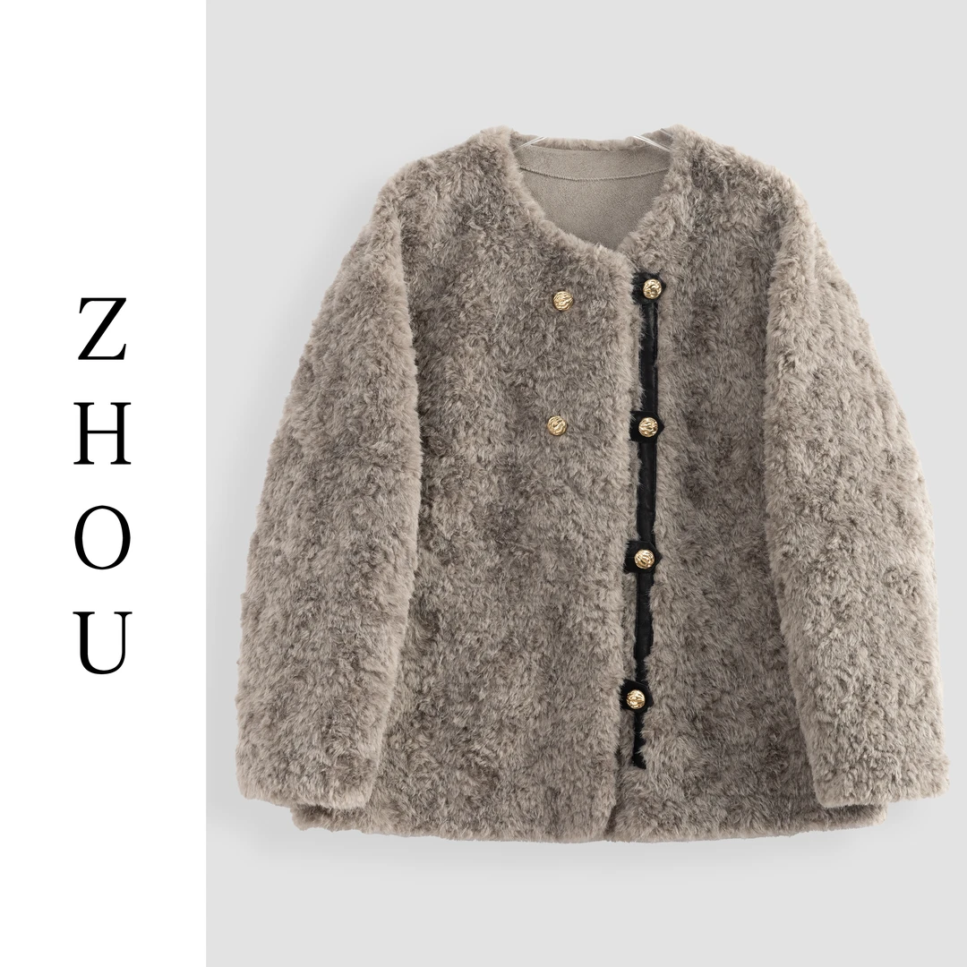 灰色秋冬新款气质时尚外套-18837