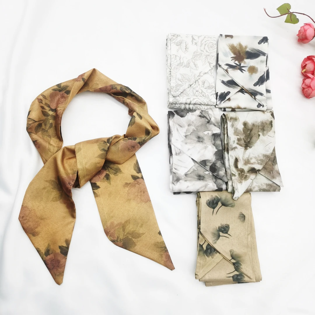 复古丝巾发带古风长条丝带新中式美拉德色系饰品女国风扎头发飘带