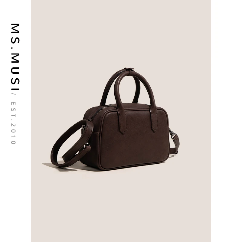 ms.musi植鞣牛皮女包#1095咖色