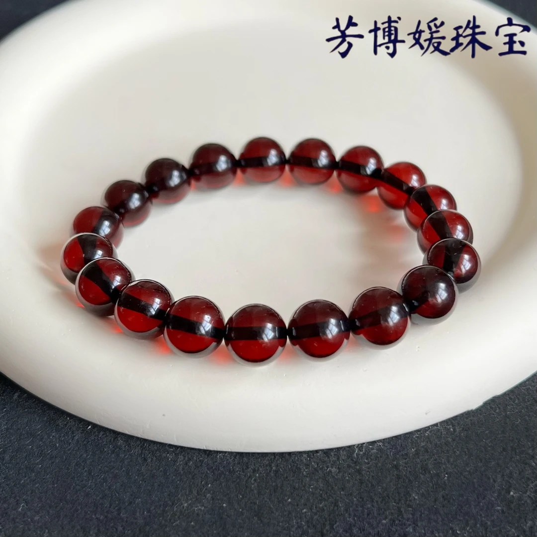 M057天然原矿高品质血珀卡10+mm单圈手串 多样性发其一 男女同款