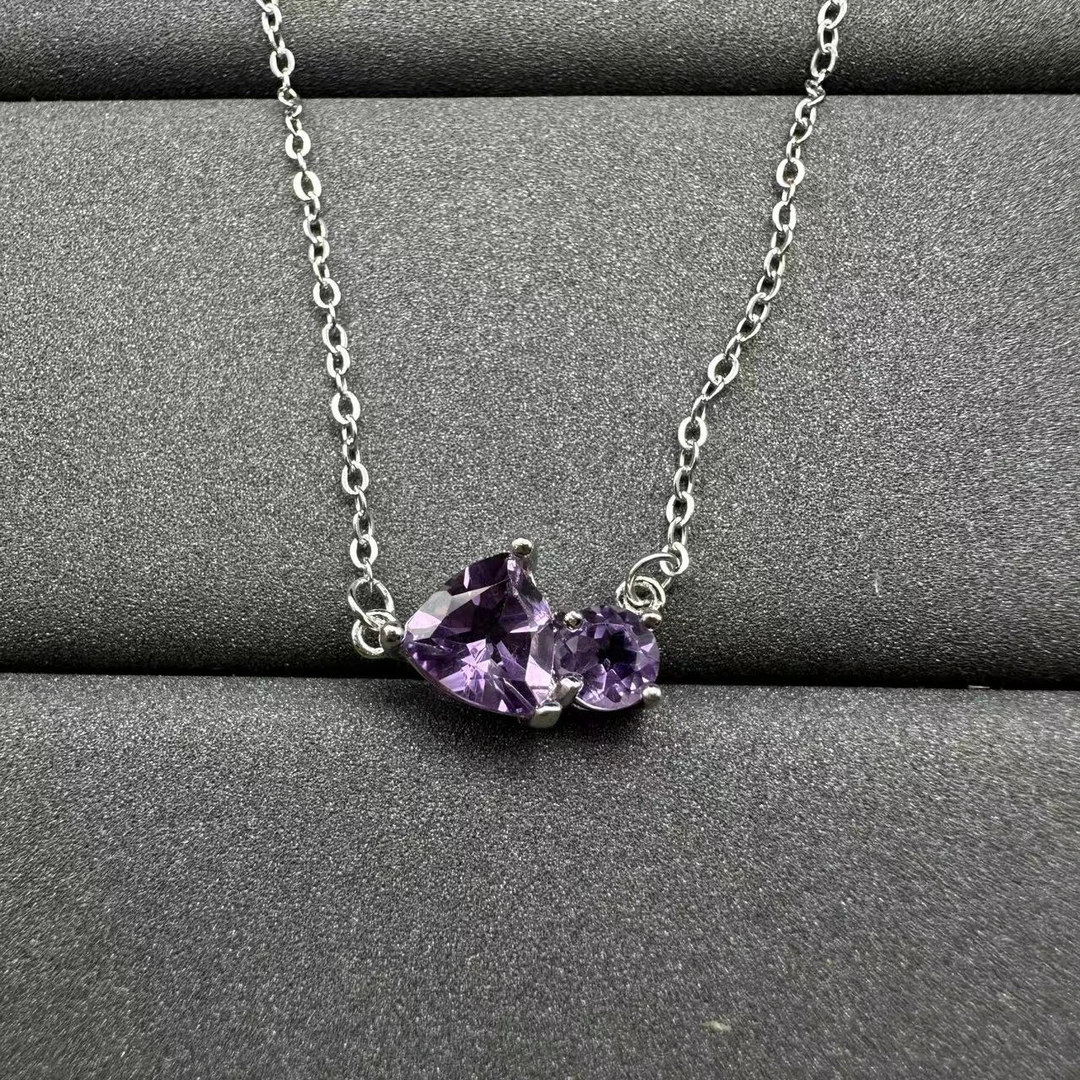 天然紫水晶净体【通体S925银】