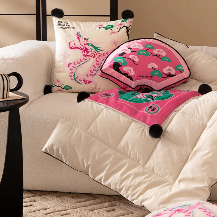 新中式ins抱枕被两用加厚二合一抱枕毯轻奢高级感午睡空调被