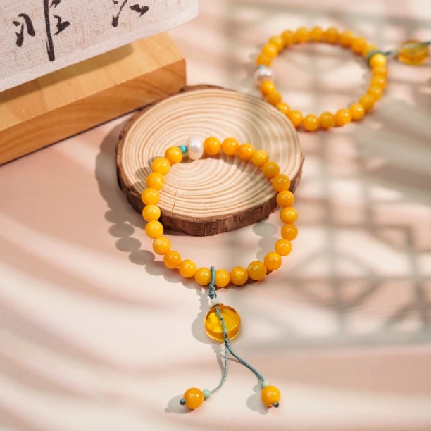 【珊丽】蜜蜡diy手串·多样性发发其一