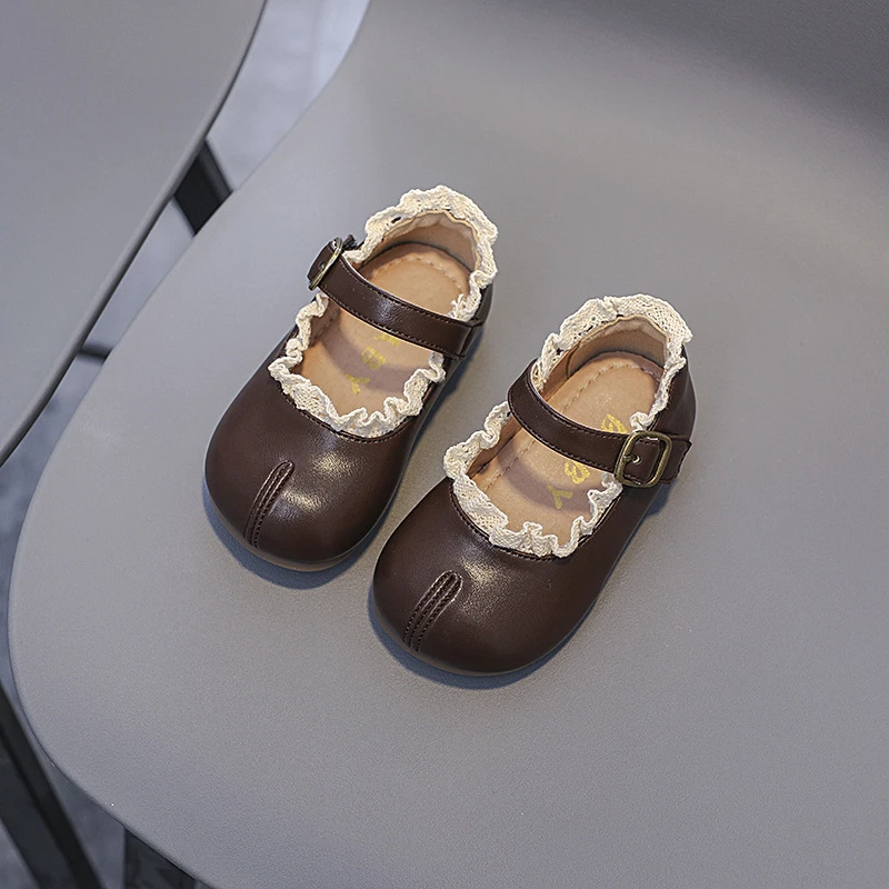 女童皮鞋韩版小香风公主风儿童软舒适底假分趾单鞋魔术贴玛丽珍鞋