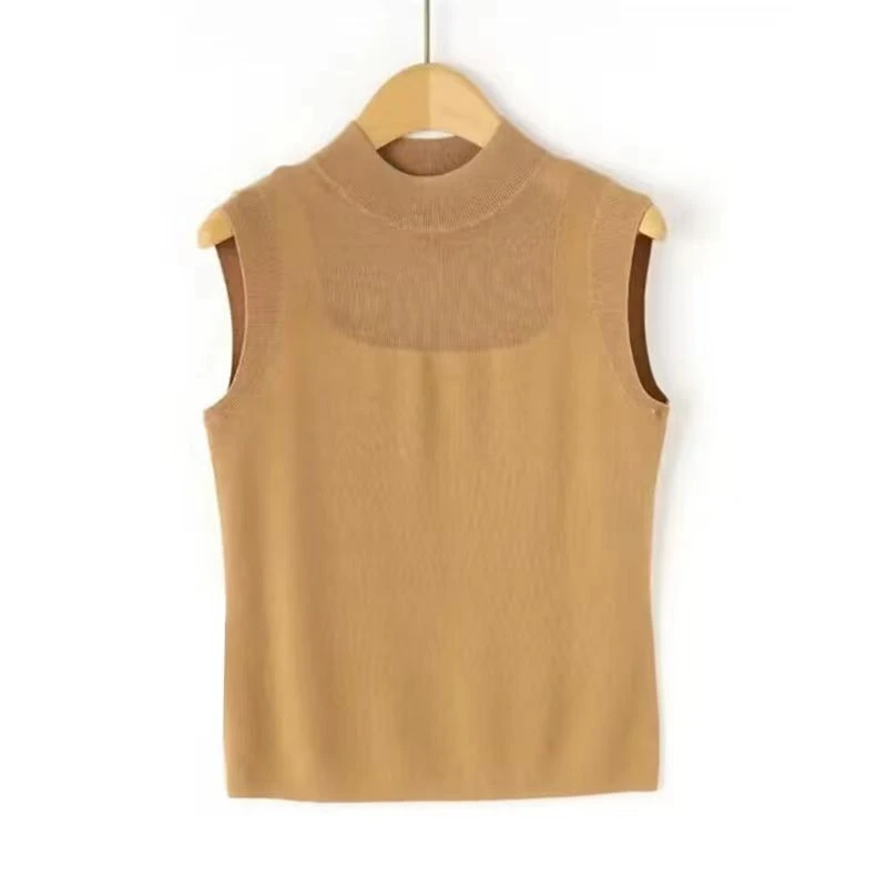 【主播推荐】2024秋季新款显瘦气质针织外搭无袖纯色上衣女