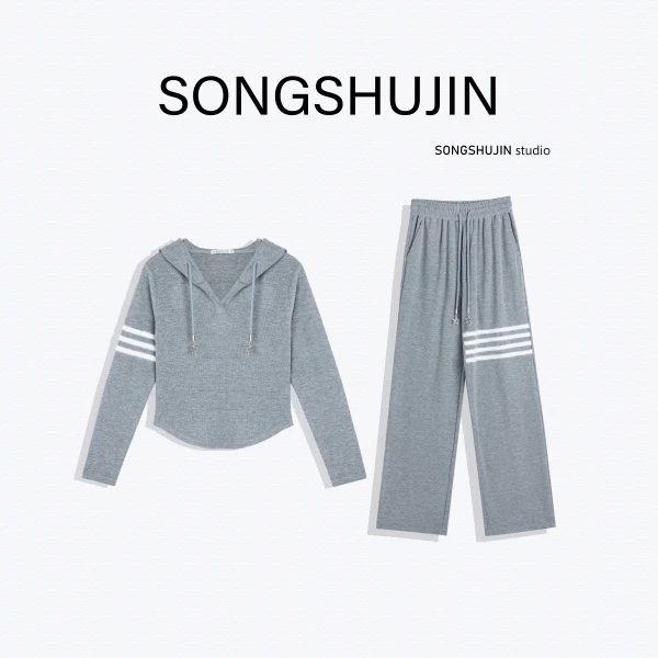 【独家童话】秋季韩版显瘦减龄休闲卫衣套装-A7