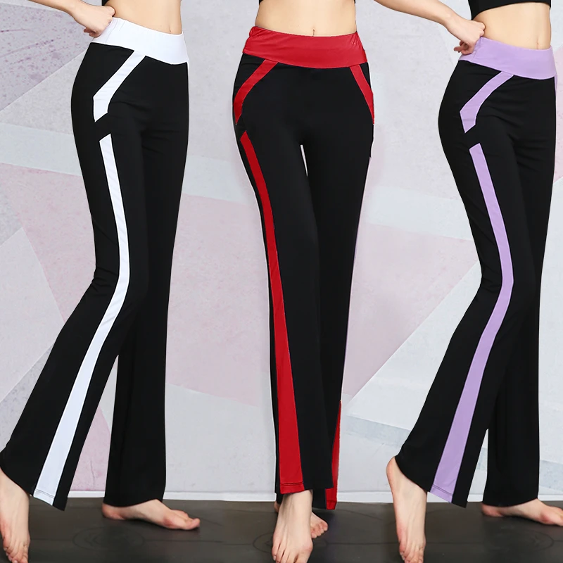 新款广场舞裤子跳舞的舞裤女长裤夏季莫代尔微喇练功裤运动舞蹈裤