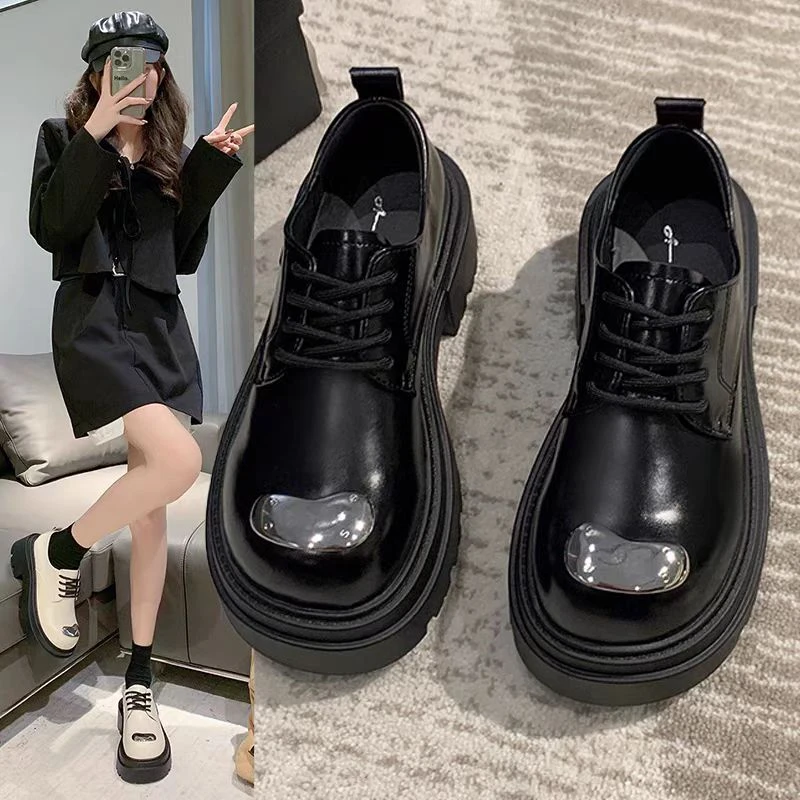 2024年秋季新款厚底百搭真皮乐福鞋1157