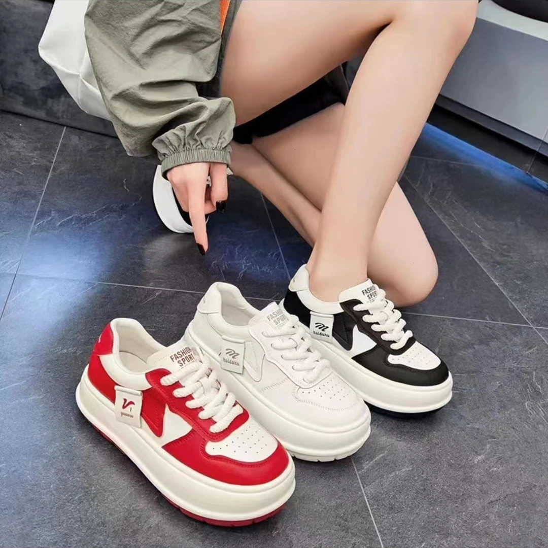 2024年秋季新款厚底百搭小白鞋219-5