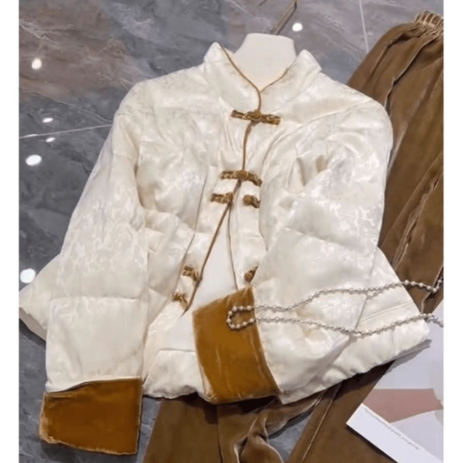 短款复古女装小香风高端棉袄今年流行感超棉服新中式轻国风棉衣