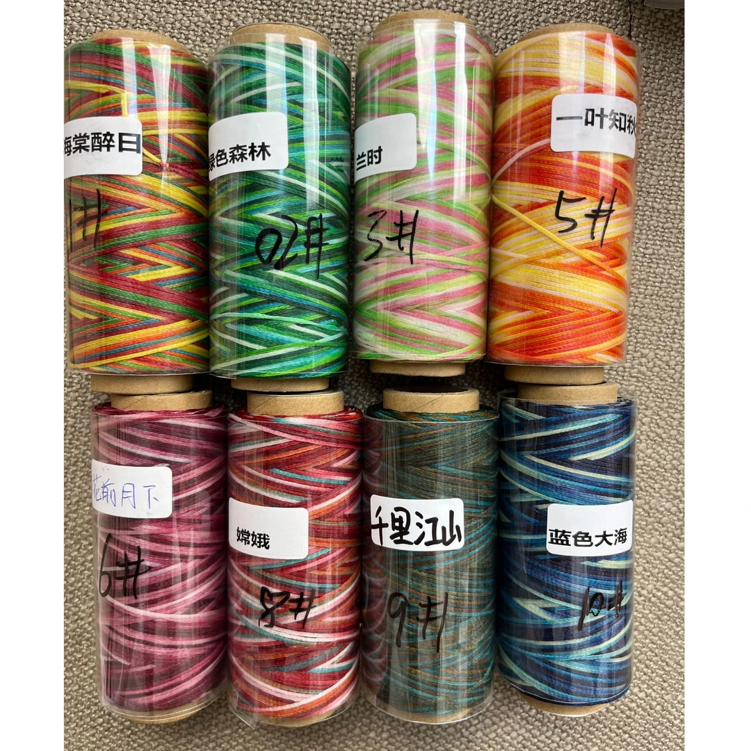JR厂家 1.0mm段染扁蜡 国色经典风渐变新手专用蜡线 85米DIY