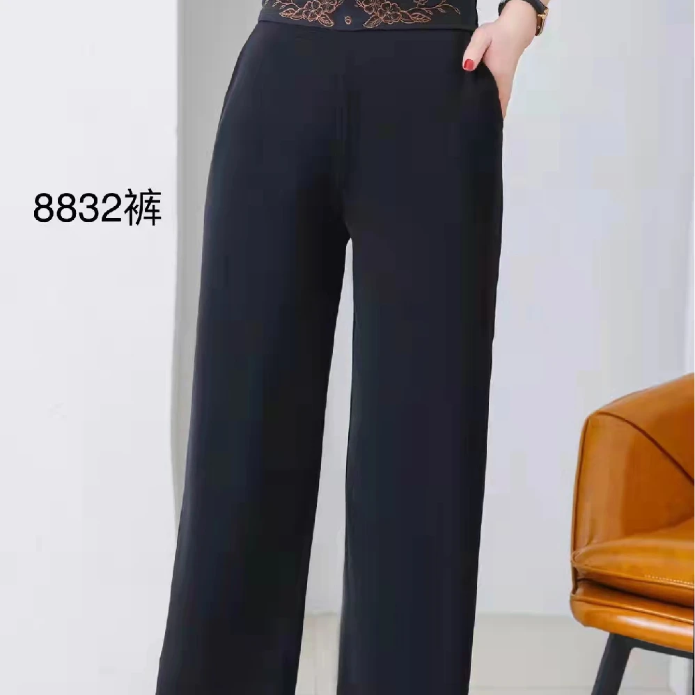 8832（镇店之宝）精品梅花刺绣直筒裤-AAF1